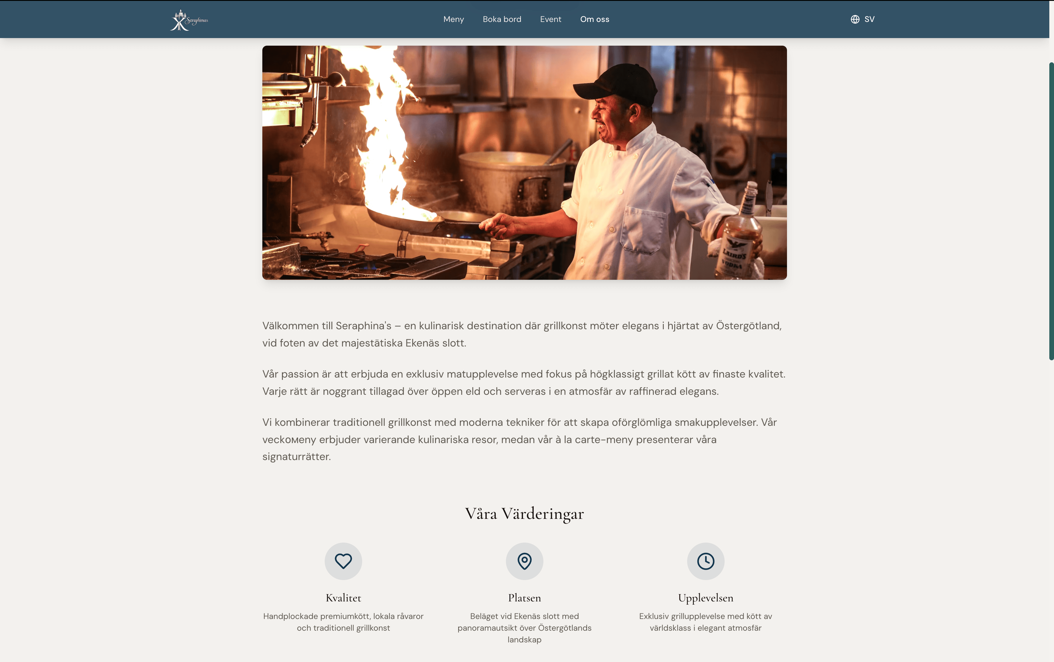 Demohemsida – skärmbild 3